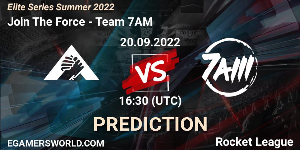 Join The Force - Team 7AM: Maç tahminleri. 20.09.2022 at 16:30, Rocket League, Elite Series Summer 2022