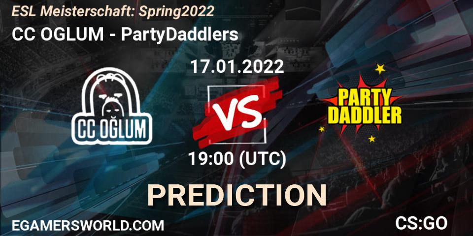 CC OGLUM - PartyDaddlers: Maç tahminleri. 17.01.2022 at 19:00, Counter-Strike (CS2), ESL Meisterschaft: Spring 2022