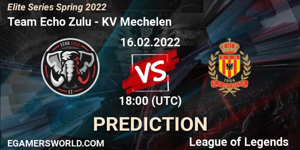 Team Echo Zulu - KV Mechelen: Maç tahminleri. 16.02.22, LoL, Elite Series Spring 2022