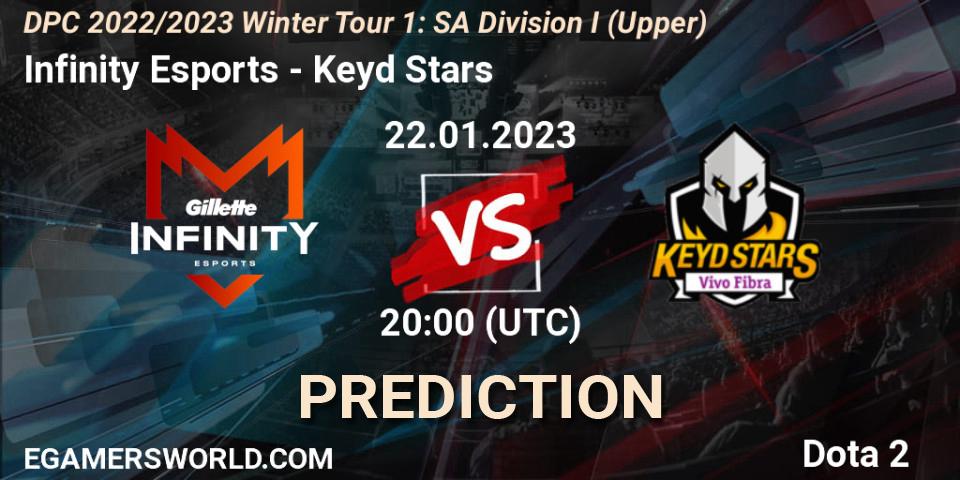Infinity Esports - Keyd Stars: Maç tahminleri. 22.01.23, Dota 2, DPC 2022/2023 Winter Tour 1: SA Division I (Upper) 