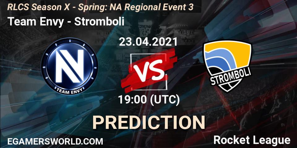 Team Envy - Stromboli: Maç tahminleri. 23.04.2021 at 19:20, Rocket League, RLCS Season X - Spring: NA Regional Event 3