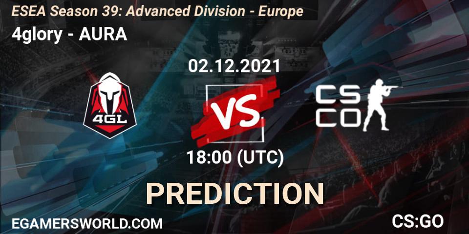 4glory - AURA: Maç tahminleri. 03.12.2021 at 17:00, Counter-Strike (CS2), ESEA Season 39: Advanced Division - Europe