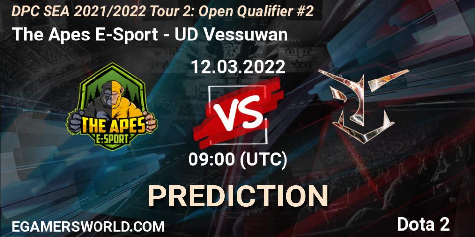The Apes E-Sport - UD Vessuwan: Maç tahminleri. 12.03.2022 at 08:53, Dota 2, DPC SEA 2021/2022 Tour 2: Open Qualifier #2