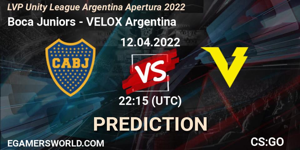 Boca Juniors - VELOX Argentina: Maç tahminleri. 12.04.2022 at 22:40, Counter-Strike (CS2), LVP Unity League Argentina Apertura 2022