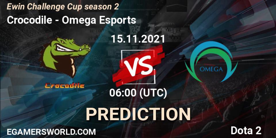 Crocodile - Omega Esports: Maç tahminleri. 15.11.2021 at 06:00, Dota 2, Ewin Challenge Cup season 2