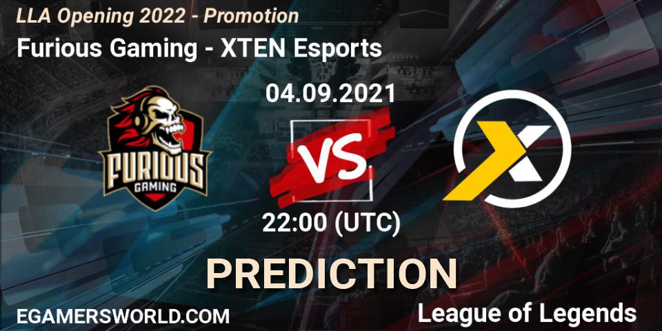 Furious Gaming - XTEN Esports: Maç tahminleri. 04.09.2021 at 22:00, LoL, LLA Opening 2022 - Promotion