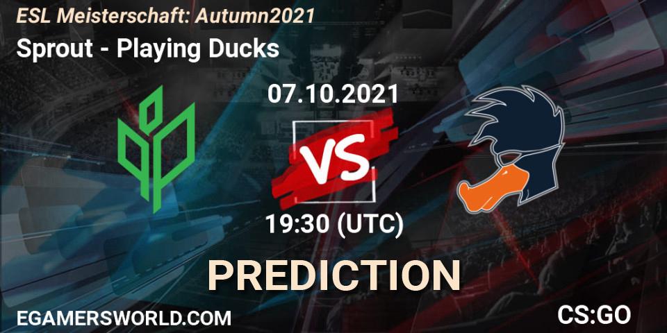 Sprout - Playing Ducks: Maç tahminleri. 07.10.2021 at 19:30, Counter-Strike (CS2), ESL Meisterschaft: Autumn 2021