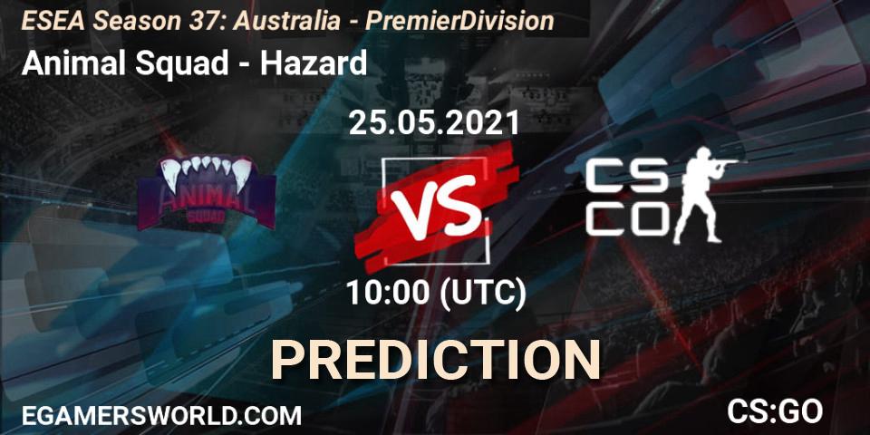 Animal Squad - Hazard: Maç tahminleri. 25.05.2021 at 10:00, Counter-Strike (CS2), ESEA Season 37: Australia - Premier Division