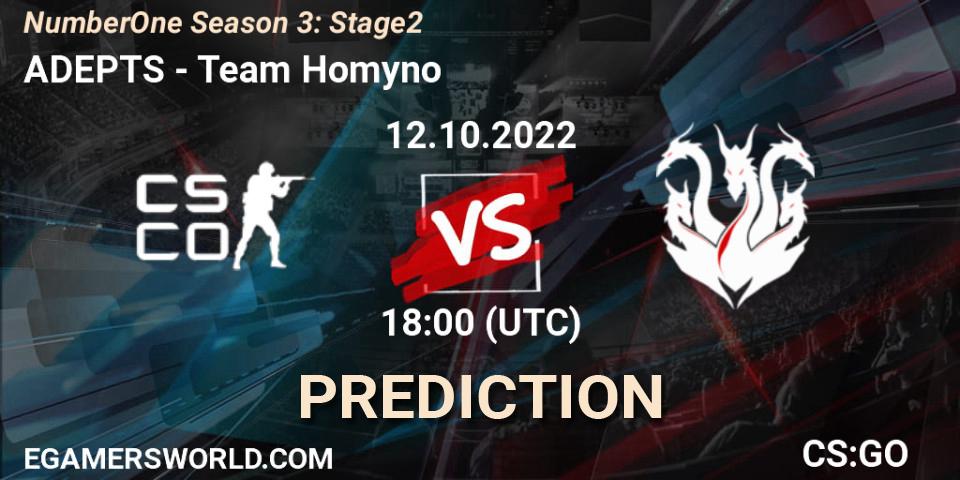 ADEPTS - Team Homyno: Maç tahminleri. 12.10.2022 at 18:00, Counter-Strike (CS2), NumberOne Season 3: Stage 2