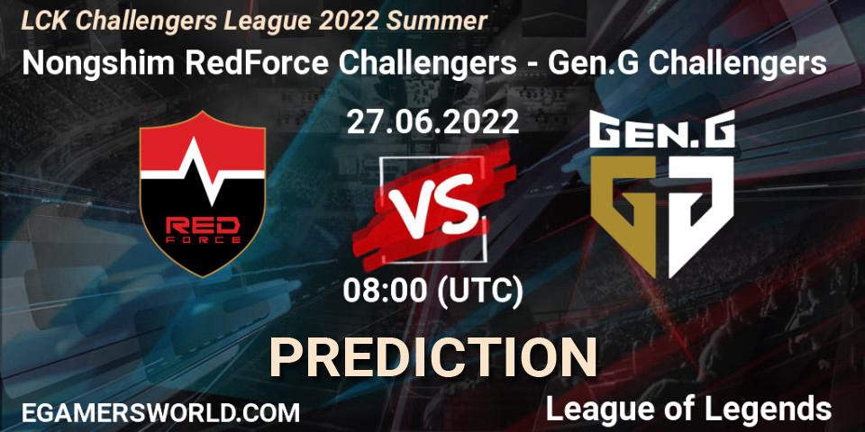 Nongshim RedForce Challengers - Gen.G Challengers: Maç tahminleri. 27.06.2022 at 08:00, LoL, LCK Challengers League 2022 Summer