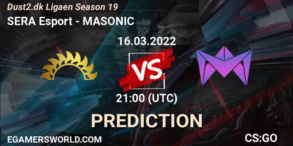 SERA Esport - MASONIC: Maç tahminleri. 16.03.2022 at 21:00, Counter-Strike (CS2), Dust2.dk Ligaen Season 19