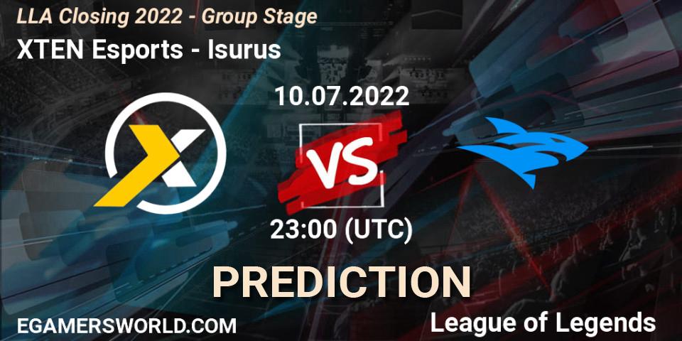 XTEN Esports - Isurus: Maç tahminleri. 10.07.22, LoL, LLA Closing 2022 - Group Stage