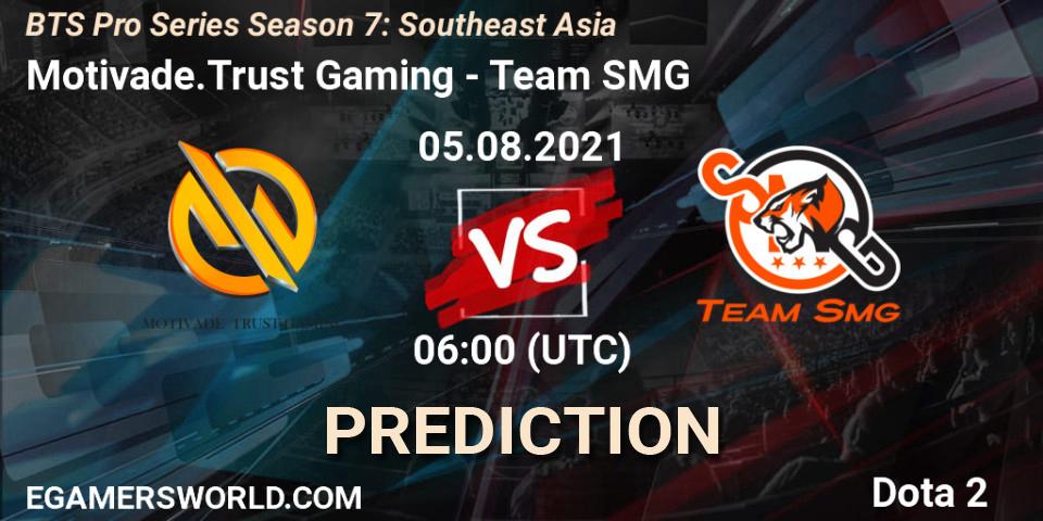 Motivade.Trust Gaming - Team SMG: Maç tahminleri. 05.08.2021 at 06:00, Dota 2, BTS Pro Series Season 7: Southeast Asia