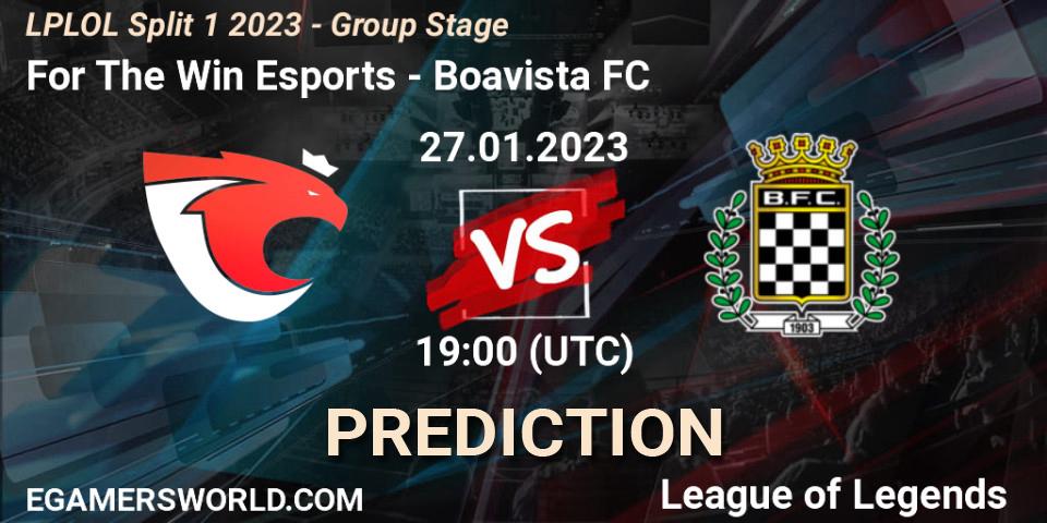 For The Win Esports - Boavista FC: Maç tahminleri. 27.01.2023 at 19:00, LoL, LPLOL Split 1 2023 - Group Stage