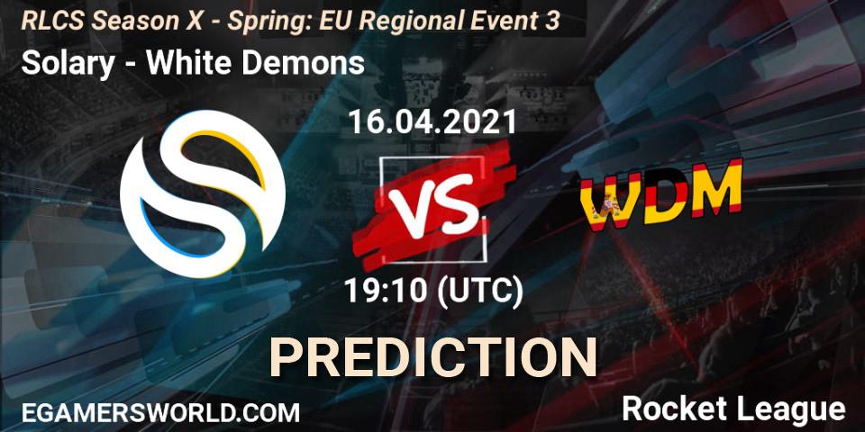 Solary - White Demons: Maç tahminleri. 16.04.2021 at 18:25, Rocket League, RLCS Season X - Spring: EU Regional Event 3