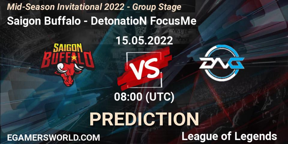 Saigon Buffalo - DetonatioN FocusMe: Maç tahminleri. 15.05.2022 at 08:00, LoL, Mid-Season Invitational 2022 - Group Stage