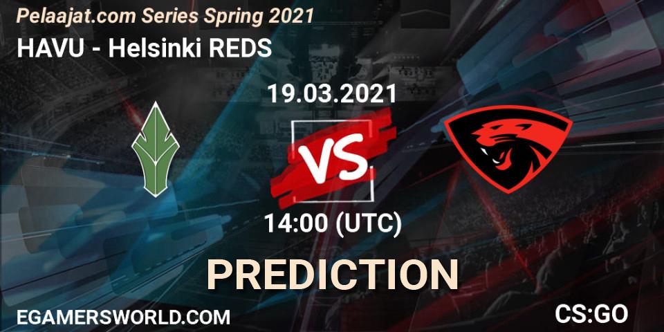 HAVU - Helsinki REDS: Maç tahminleri. 19.03.2021 at 14:00, Counter-Strike (CS2), Pelaajat.com Series Spring 2021