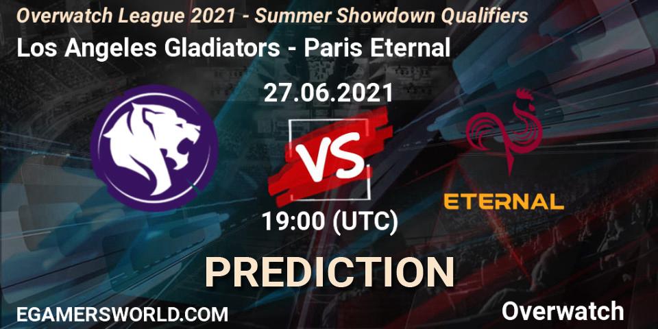 Los Angeles Gladiators - Paris Eternal: Maç tahminleri. 27.06.2021 at 19:00, Overwatch, Overwatch League 2021 - Summer Showdown Qualifiers