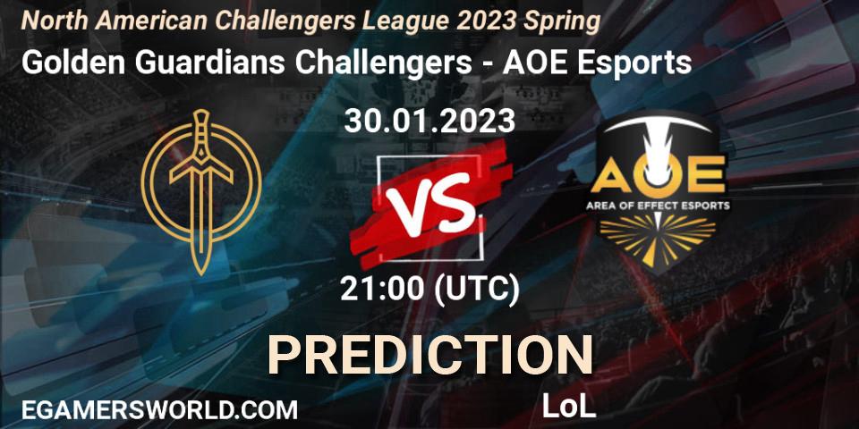 Golden Guardians Challengers - AOE Esports: Maç tahminleri. 30.01.23, LoL, NACL 2023 Spring - Group Stage