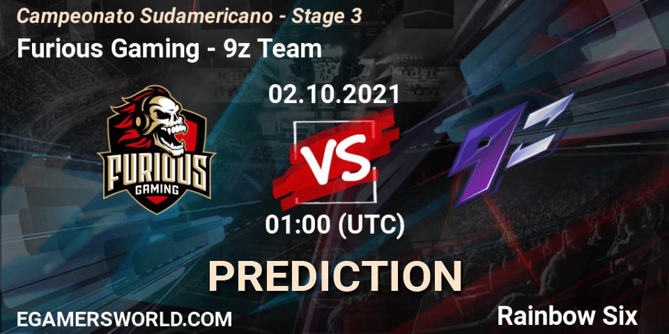 Furious Gaming - 9z Team: Maç tahminleri. 02.10.2021 at 01:00, Rainbow Six, Campeonato Sudamericano - Stage 3