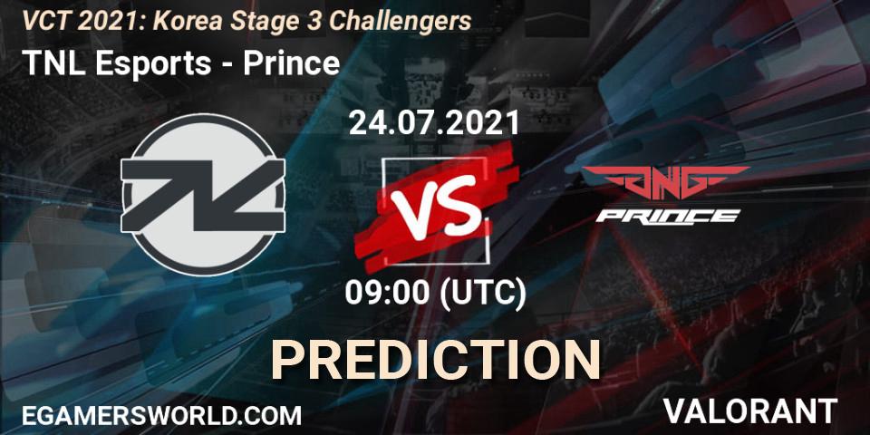 TNL Esports - Prince: Maç tahminleri. 24.07.2021 at 09:00, VALORANT, VCT 2021: Korea Stage 3 Challengers