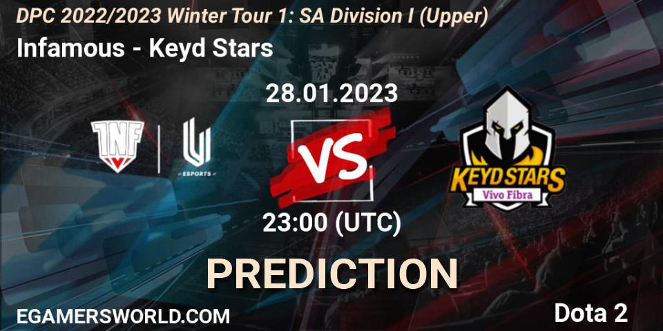 Infamous - Keyd Stars: Maç tahminleri. 28.01.23, Dota 2, DPC 2022/2023 Winter Tour 1: SA Division I (Upper) 