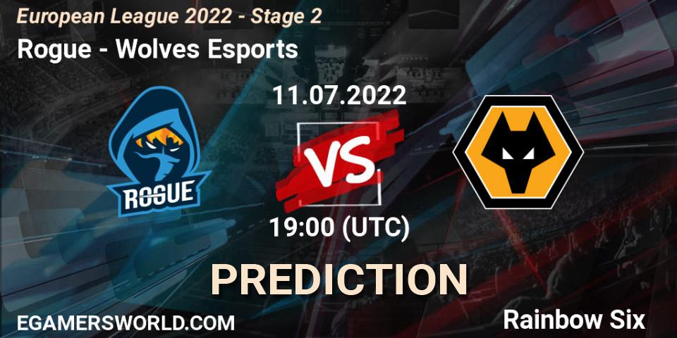 Rogue - Wolves Esports: Maç tahminleri. 11.07.22, Rainbow Six, European League 2022 - Stage 2