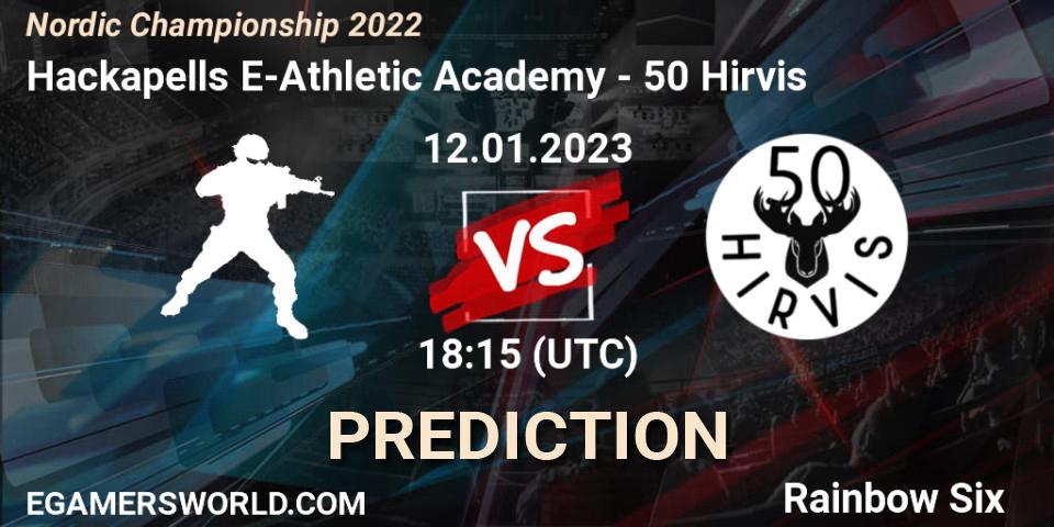 Hackapells E-Athletic Academy - 50 Hirvis: Maç tahminleri. 12.01.2023 at 18:15, Rainbow Six, Nordic Championship 2022