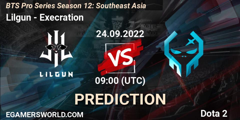 Lilgun - Execration: Maç tahminleri. 24.09.22, Dota 2, BTS Pro Series Season 12: Southeast Asia