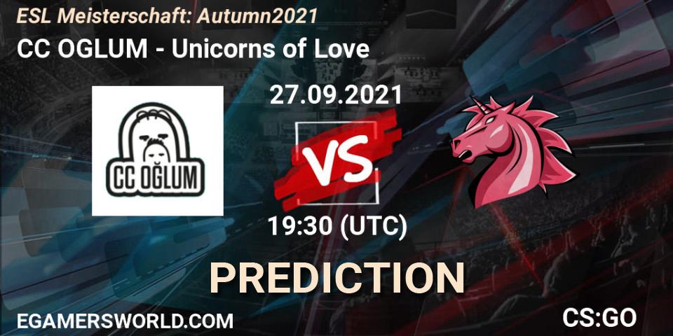 CC OGLUM - Unicorns of Love: Maç tahminleri. 27.09.2021 at 19:30, Counter-Strike (CS2), ESL Meisterschaft: Autumn 2021