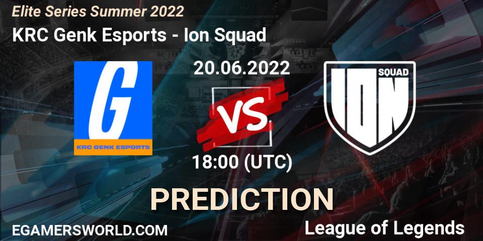 KRC Genk Esports - Ion Squad: Maç tahminleri. 20.06.2022 at 18:00, LoL, Elite Series Summer 2022
