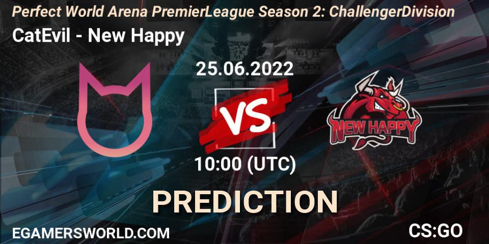 CatEvil - New Happy: Maç tahminleri. 25.06.2022 at 09:00, Counter-Strike (CS2), Perfect World Arena Premier League Season 2: Challenger Division