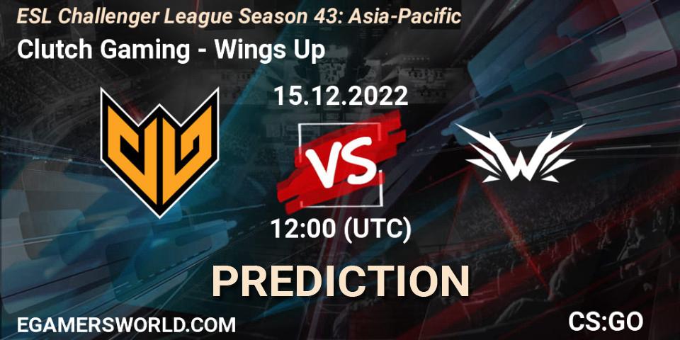 Clutch Gaming - Wings Up: Maç tahminleri. 15.12.2022 at 12:00, Counter-Strike (CS2), ESL Challenger League Season 43: Asia-Pacific