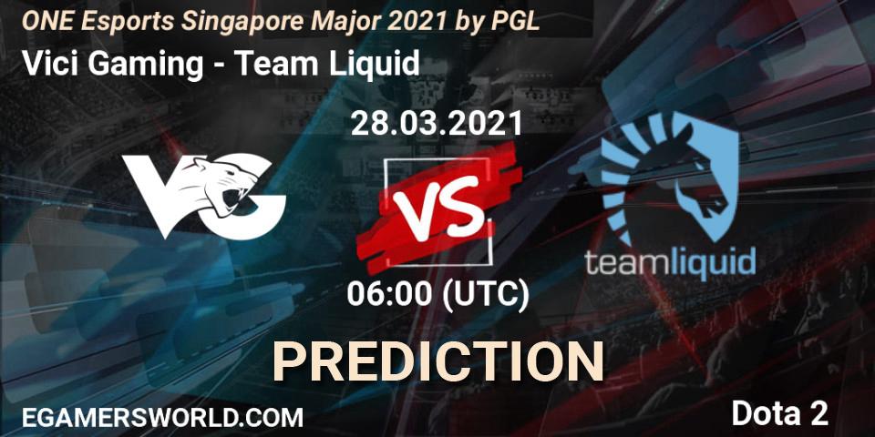 Vici Gaming - Team Liquid: Maç tahminleri. 28.03.2021 at 06:10, Dota 2, ONE Esports Singapore Major 2021