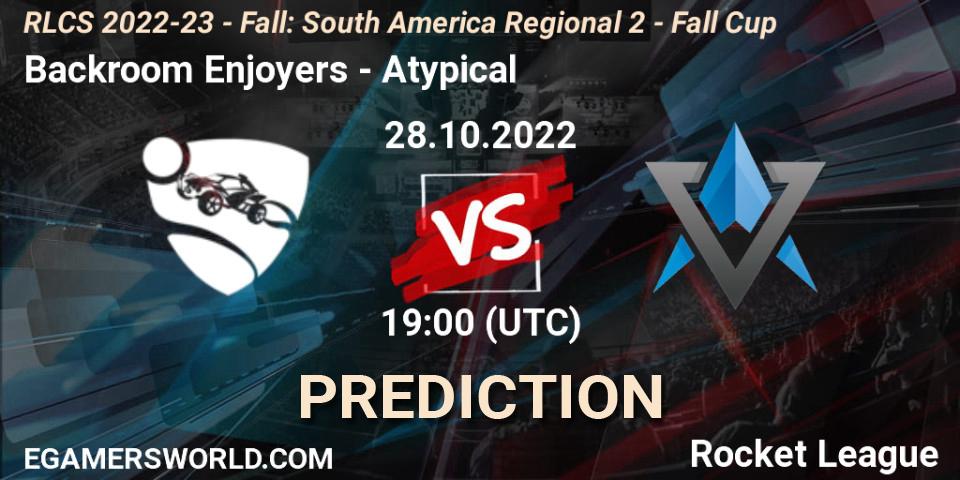 Backroom Enjoyers - Atypical: Maç tahminleri. 28.10.2022 at 19:00, Rocket League, RLCS 2022-23 - Fall: South America Regional 2 - Fall Cup
