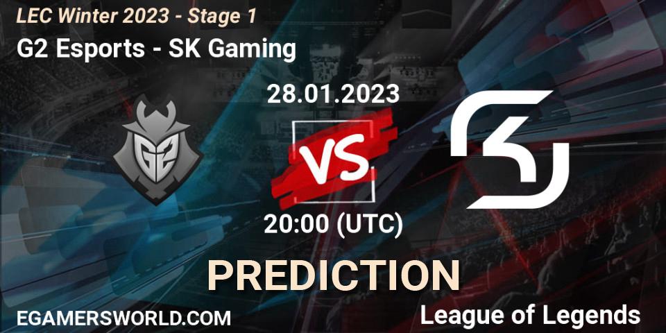 G2 Esports - SK Gaming: Maç tahminleri. 28.01.23, LoL, LEC Winter 2023 - Stage 1