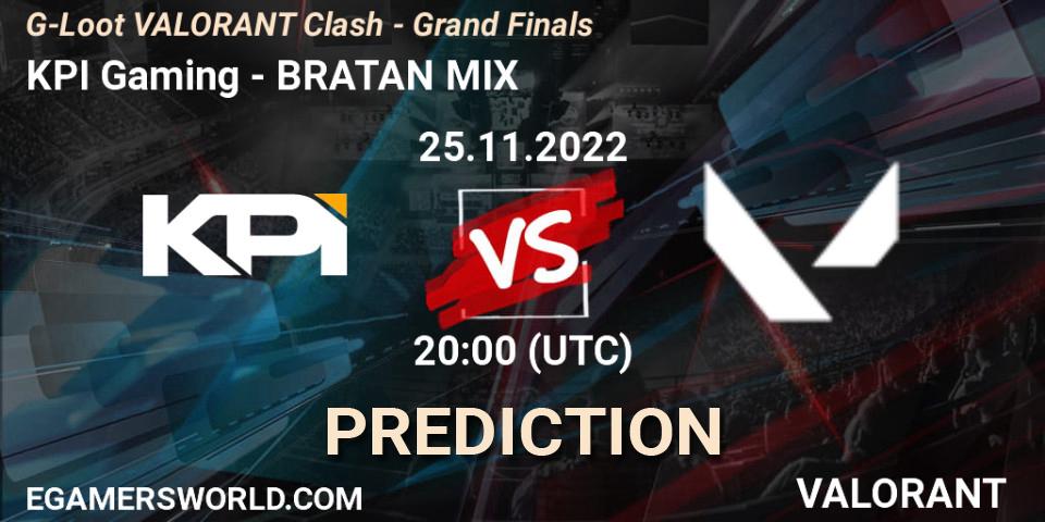 KPI Gaming - BRATAN MIX: Maç tahminleri. 25.11.2022 at 20:00, VALORANT, G-Loot VALORANT Clash - Grand Finals