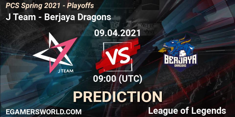 J Team - Berjaya Dragons: Maç tahminleri. 09.04.2021 at 09:00, LoL, PCS Spring 2021 - Playoffs