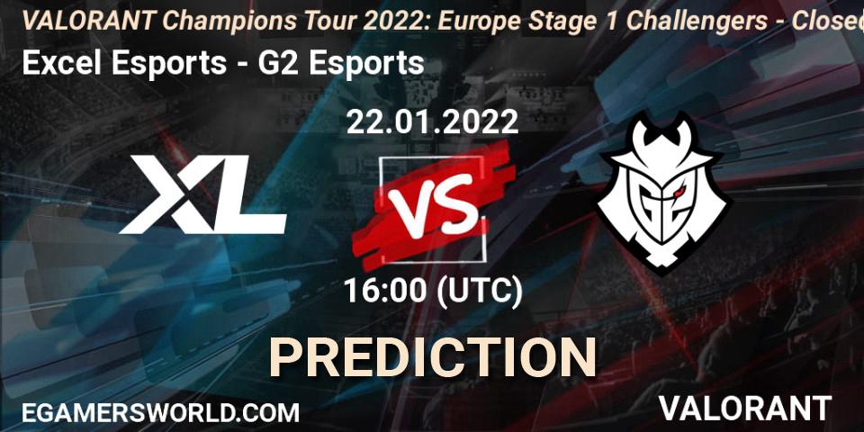 Excel Esports - G2 Esports: Maç tahminleri. 22.01.2022 at 16:00, VALORANT, VCT 2022: Europe Stage 1 Challengers - Closed Qualifier 2