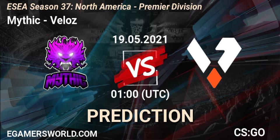 Mythic - Veloz: Maç tahminleri. 19.05.2021 at 01:00, Counter-Strike (CS2), ESEA Season 37: North America - Premier Division