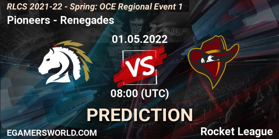 Pioneers - Renegades: Maç tahminleri. 01.05.2022 at 08:00, Rocket League, RLCS 2021-22 - Spring: OCE Regional Event 1