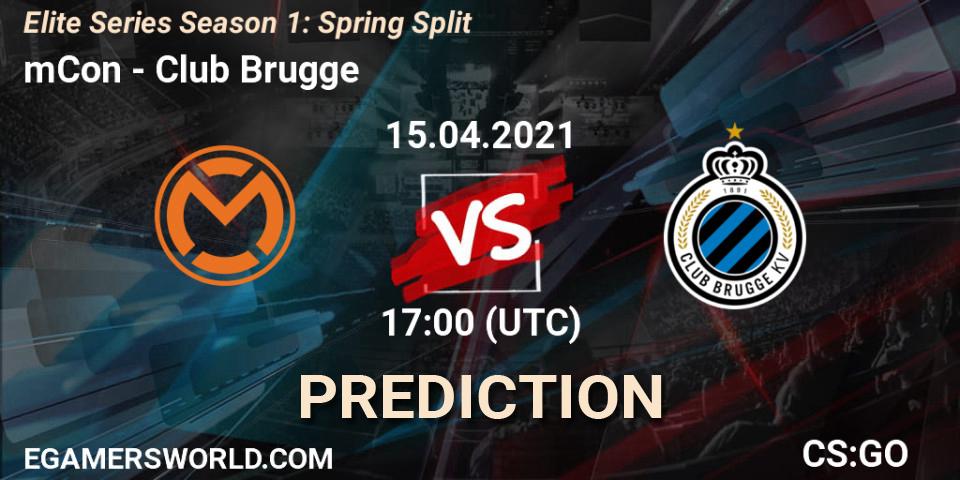 mCon - Club Brugge: Maç tahminleri. 15.04.2021 at 17:00, Counter-Strike (CS2), Elite Series Season 1: Spring Split
