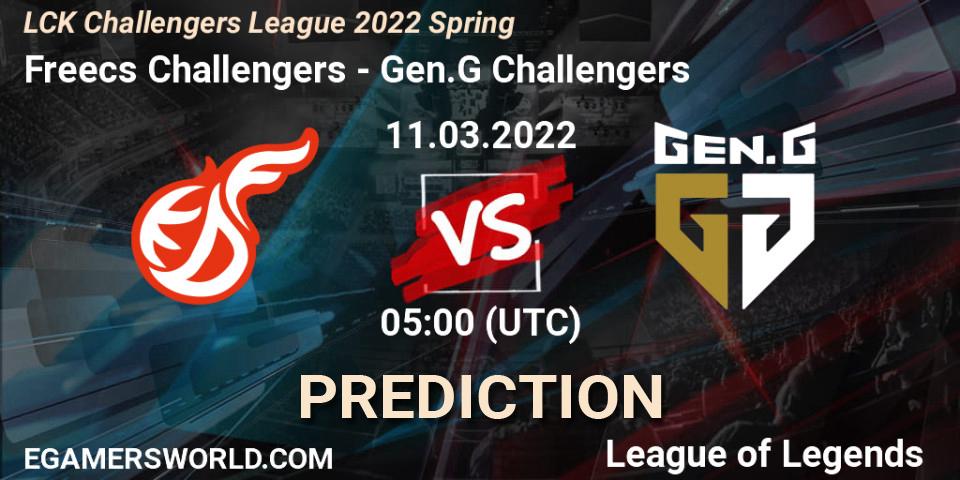 Freecs Challengers - Gen.G Challengers: Maç tahminleri. 11.03.2022 at 05:00, LoL, LCK Challengers League 2022 Spring