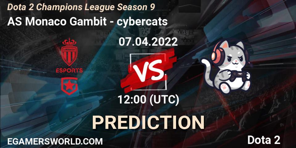 AS Monaco Gambit - cybercats: Maç tahminleri. 07.04.22, Dota 2, Dota 2 Champions League Season 9