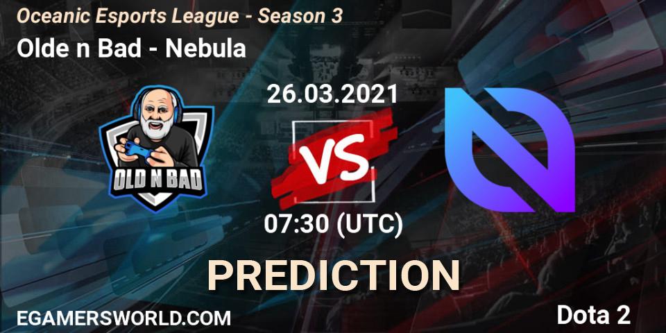 Olde n Bad - Nebula: Maç tahminleri. 26.03.2021 at 07:33, Dota 2, Oceanic Esports League - Season 3