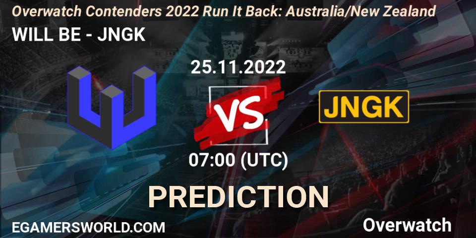 WILL BE - JNGK: Maç tahminleri. 25.11.2022 at 07:00, Overwatch, Overwatch Contenders 2022 - Australia/New Zealand - November