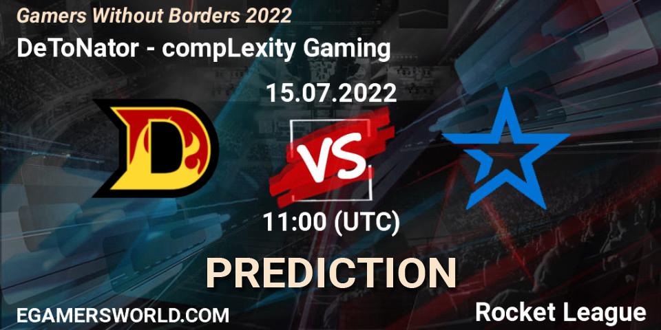 DeToNator - compLexity Gaming: Maç tahminleri. 15.07.2022 at 11:00, Rocket League, Gamers Without Borders 2022