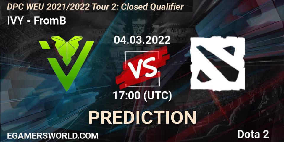 IVY - FromB: Maç tahminleri. 04.03.2022 at 17:00, Dota 2, DPC WEU 2021/2022 Tour 2: Closed Qualifier