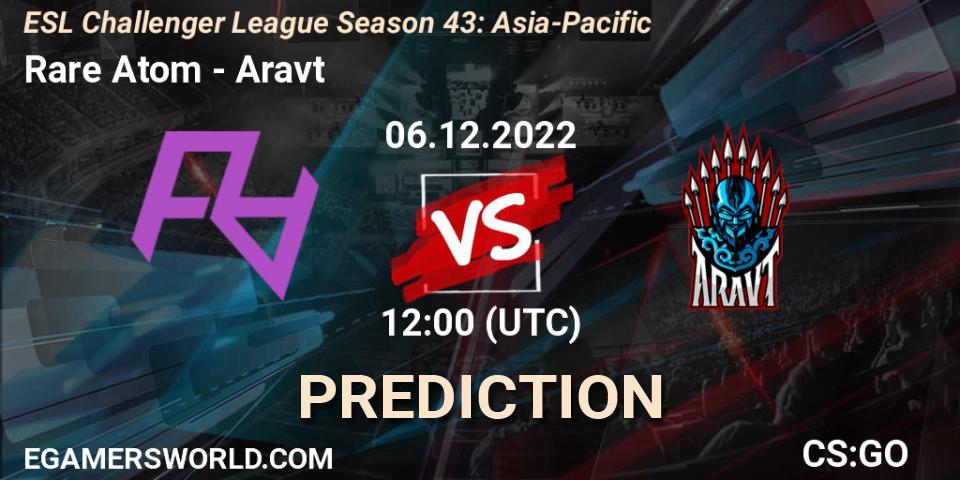 Rare Atom - Aravt: Maç tahminleri. 06.12.2022 at 12:00, Counter-Strike (CS2), ESL Challenger League Season 43: Asia-Pacific