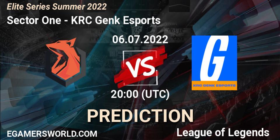 Sector One - KRC Genk Esports: Maç tahminleri. 06.07.2022 at 20:00, LoL, Elite Series Summer 2022